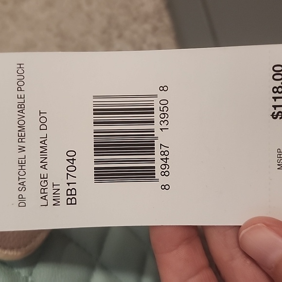 Betsey johnson Dip Satchel Mint With Removable Pouch - Picture 8 of 8